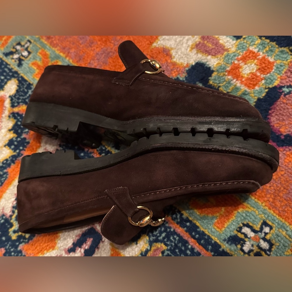 Gucci Vintage Woman’s Brown Suede Loafers - Picture 6 of 8